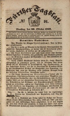 Fürther Tagblatt Dienstag 30. Oktober 1838