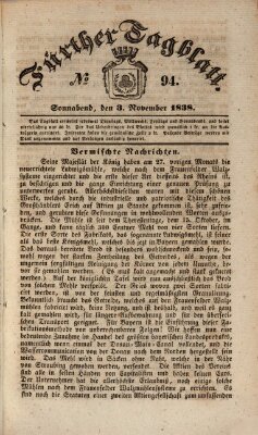 Fürther Tagblatt Samstag 3. November 1838