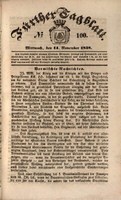 Fürther Tagblatt Mittwoch 14. November 1838