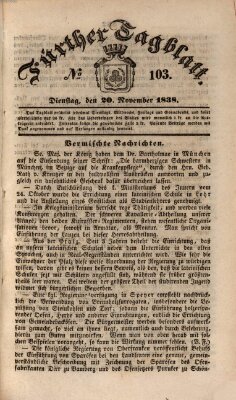 Fürther Tagblatt Dienstag 20. November 1838