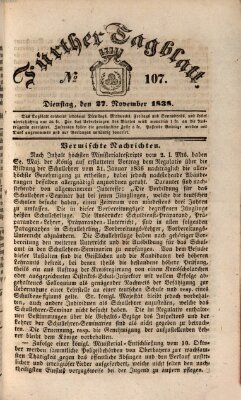 Fürther Tagblatt Dienstag 27. November 1838