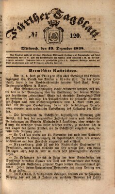 Fürther Tagblatt Mittwoch 19. Dezember 1838