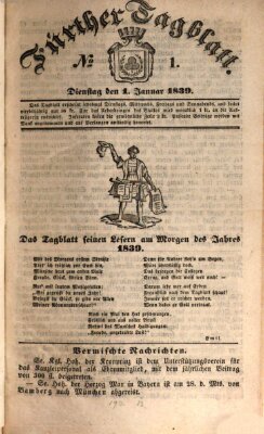 Fürther Tagblatt Dienstag 1. Januar 1839