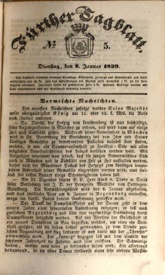 Fürther Tagblatt Dienstag 8. Januar 1839