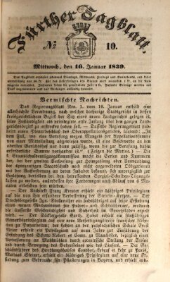 Fürther Tagblatt Mittwoch 16. Januar 1839