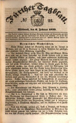 Fürther Tagblatt Mittwoch 6. Februar 1839