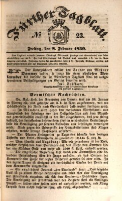 Fürther Tagblatt Freitag 8. Februar 1839