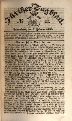 Fürther Tagblatt Samstag 9. Februar 1839