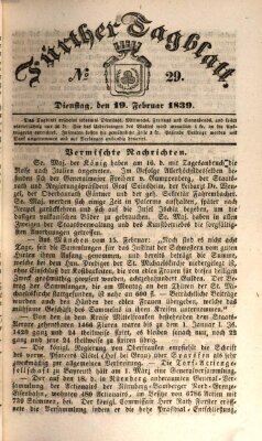 Fürther Tagblatt Dienstag 19. Februar 1839