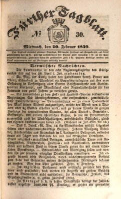 Fürther Tagblatt Mittwoch 20. Februar 1839