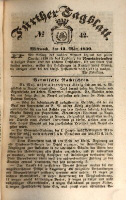 Fürther Tagblatt Mittwoch 13. März 1839