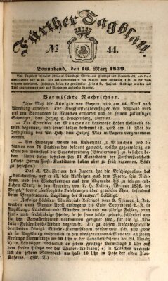 Fürther Tagblatt Samstag 16. März 1839