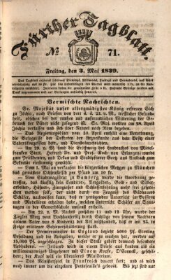 Fürther Tagblatt Freitag 3. Mai 1839