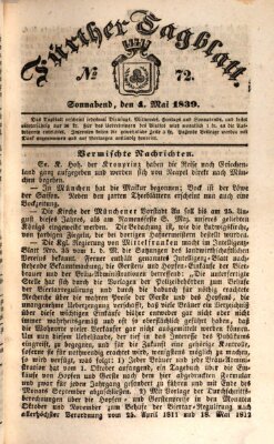 Fürther Tagblatt Samstag 4. Mai 1839