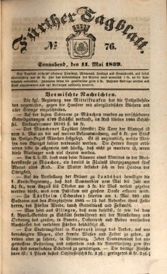 Fürther Tagblatt Samstag 11. Mai 1839