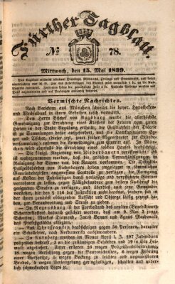 Fürther Tagblatt Mittwoch 15. Mai 1839