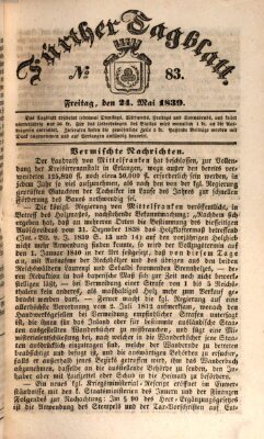 Fürther Tagblatt Freitag 24. Mai 1839