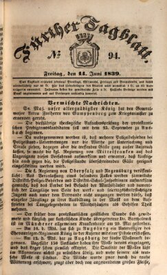 Fürther Tagblatt Freitag 14. Juni 1839