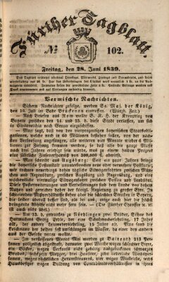 Fürther Tagblatt Freitag 28. Juni 1839