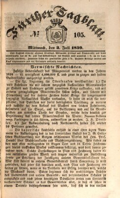 Fürther Tagblatt Dienstag 2. Juli 1839