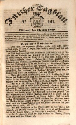 Fürther Tagblatt Mittwoch 31. Juli 1839