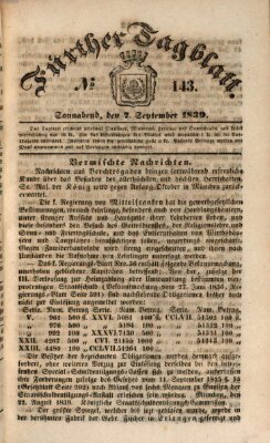 Fürther Tagblatt Samstag 7. September 1839