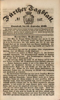 Fürther Tagblatt Samstag 14. September 1839