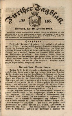 Fürther Tagblatt Mittwoch 16. Oktober 1839