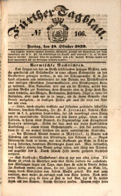 Fürther Tagblatt Freitag 18. Oktober 1839