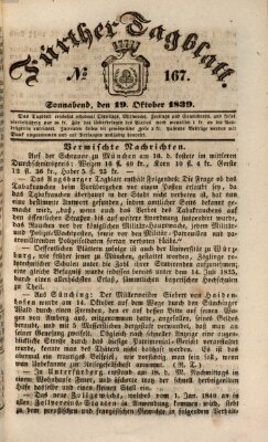 Fürther Tagblatt Samstag 19. Oktober 1839