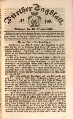 Fürther Tagblatt Mittwoch 23. Oktober 1839