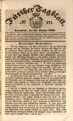 Fürther Tagblatt Samstag 26. Oktober 1839