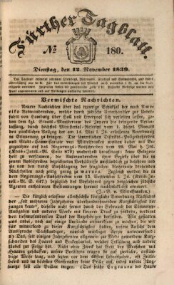 Fürther Tagblatt Dienstag 12. November 1839