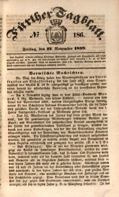 Fürther Tagblatt Freitag 22. November 1839