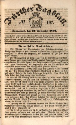 Fürther Tagblatt Samstag 23. November 1839