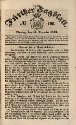 Fürther Tagblatt Dienstag 10. Dezember 1839