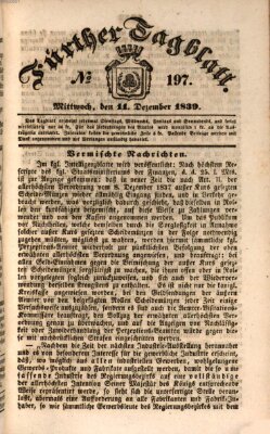 Fürther Tagblatt Mittwoch 11. Dezember 1839