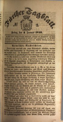 Fürther Tagblatt Freitag 3. Januar 1840