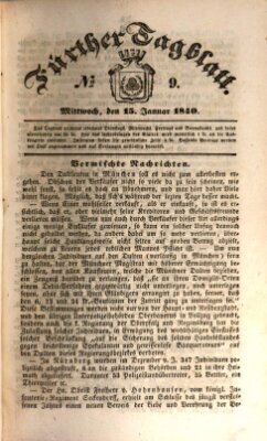 Fürther Tagblatt Mittwoch 15. Januar 1840