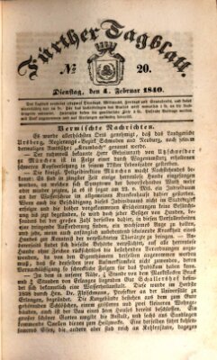 Fürther Tagblatt Dienstag 4. Februar 1840