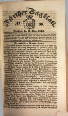 Fürther Tagblatt Dienstag 3. März 1840