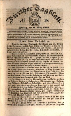 Fürther Tagblatt Freitag 6. März 1840