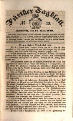 Fürther Tagblatt Samstag 14. März 1840