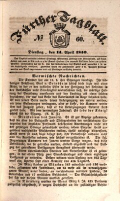 Fürther Tagblatt Dienstag 14. April 1840