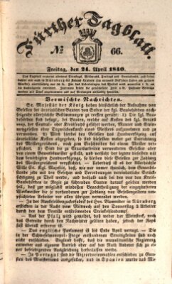 Fürther Tagblatt Freitag 24. April 1840