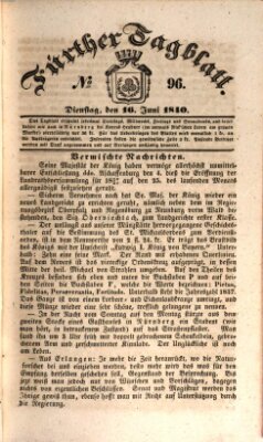 Fürther Tagblatt Dienstag 16. Juni 1840