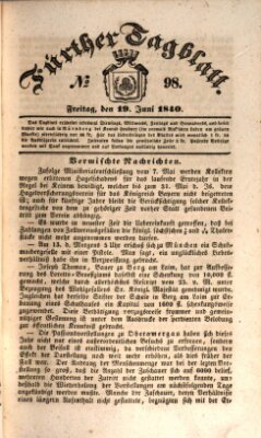 Fürther Tagblatt Freitag 19. Juni 1840