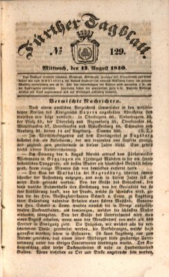 Fürther Tagblatt Mittwoch 12. August 1840