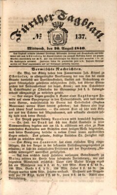 Fürther Tagblatt Mittwoch 26. August 1840