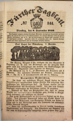 Fürther Tagblatt Dienstag 8. September 1840